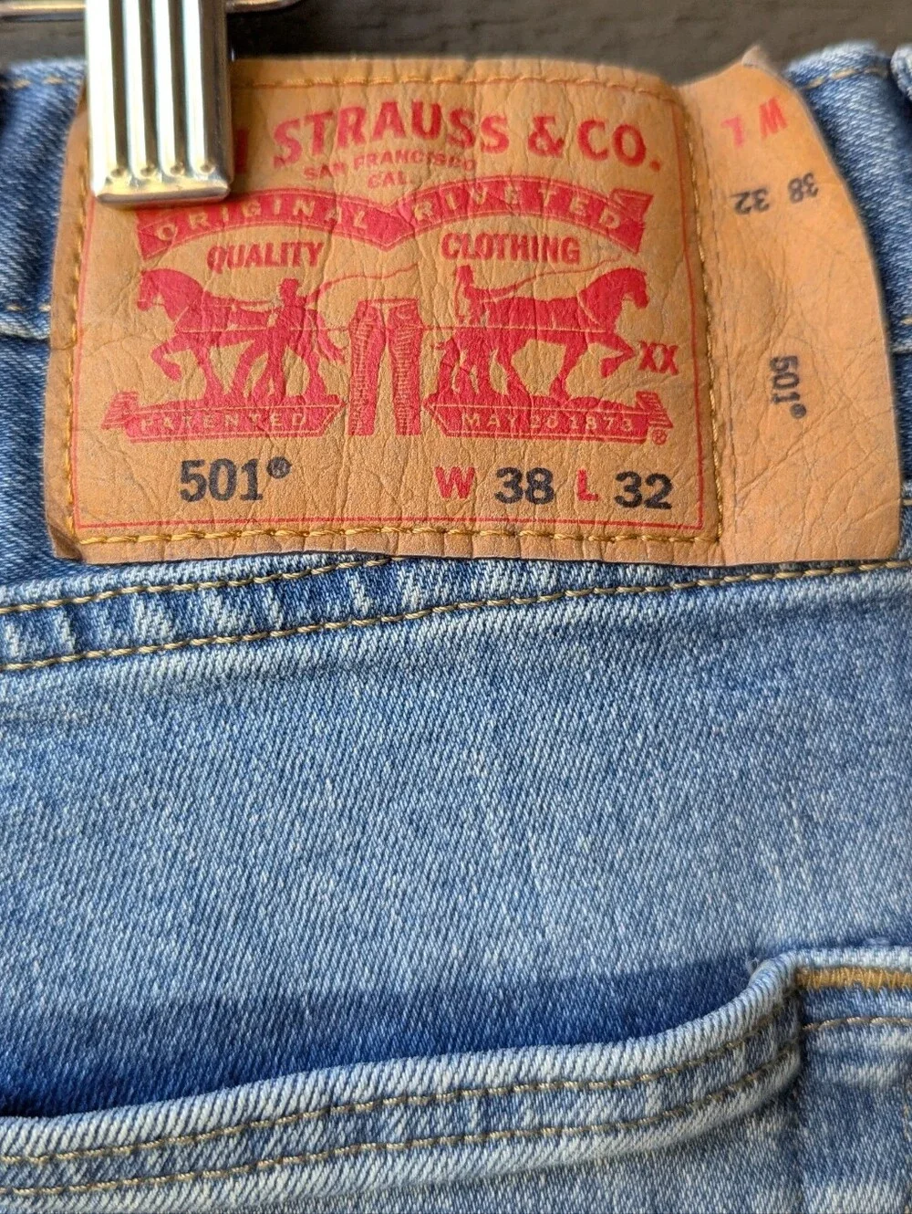 Levi's 501 Men’s Straight-Leg Jeans Size W38L32 Stretch